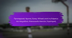 Προσαρμογές Άμυνας Ζώνης: Αλλαγές κατά τη διάρκεια του παιχνιδιού, Επικοινωνία παικτών, Στρατηγική