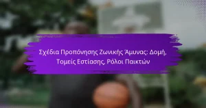 Σχέδια Προπόνησης Ζωνικής Άμυνας: Δομή, Τομείς Εστίασης, Ρόλοι Παικτών